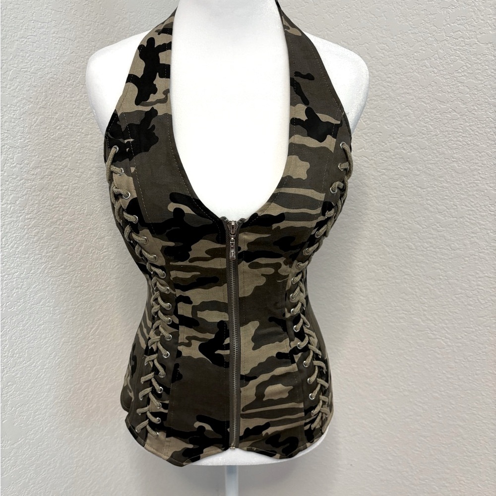 Edgy Camouflage Halter Top